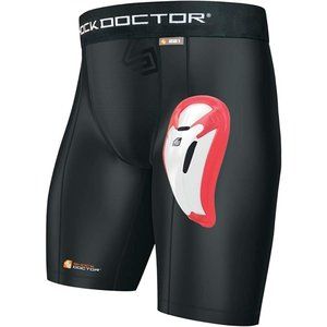 Shock Doctor Core Compression Shorts with Bioflex Cup Boys L  size 26-28 (Sports